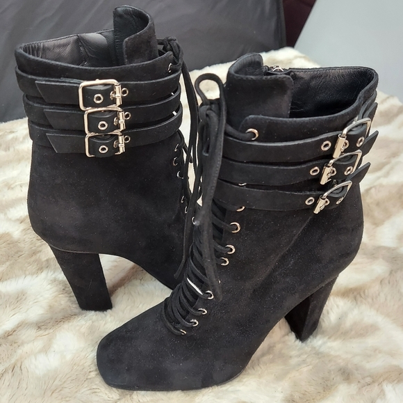 Giuseppe Zanotti Lace-up Ankle Boots, sz 7.5 - Picture 2 of 12